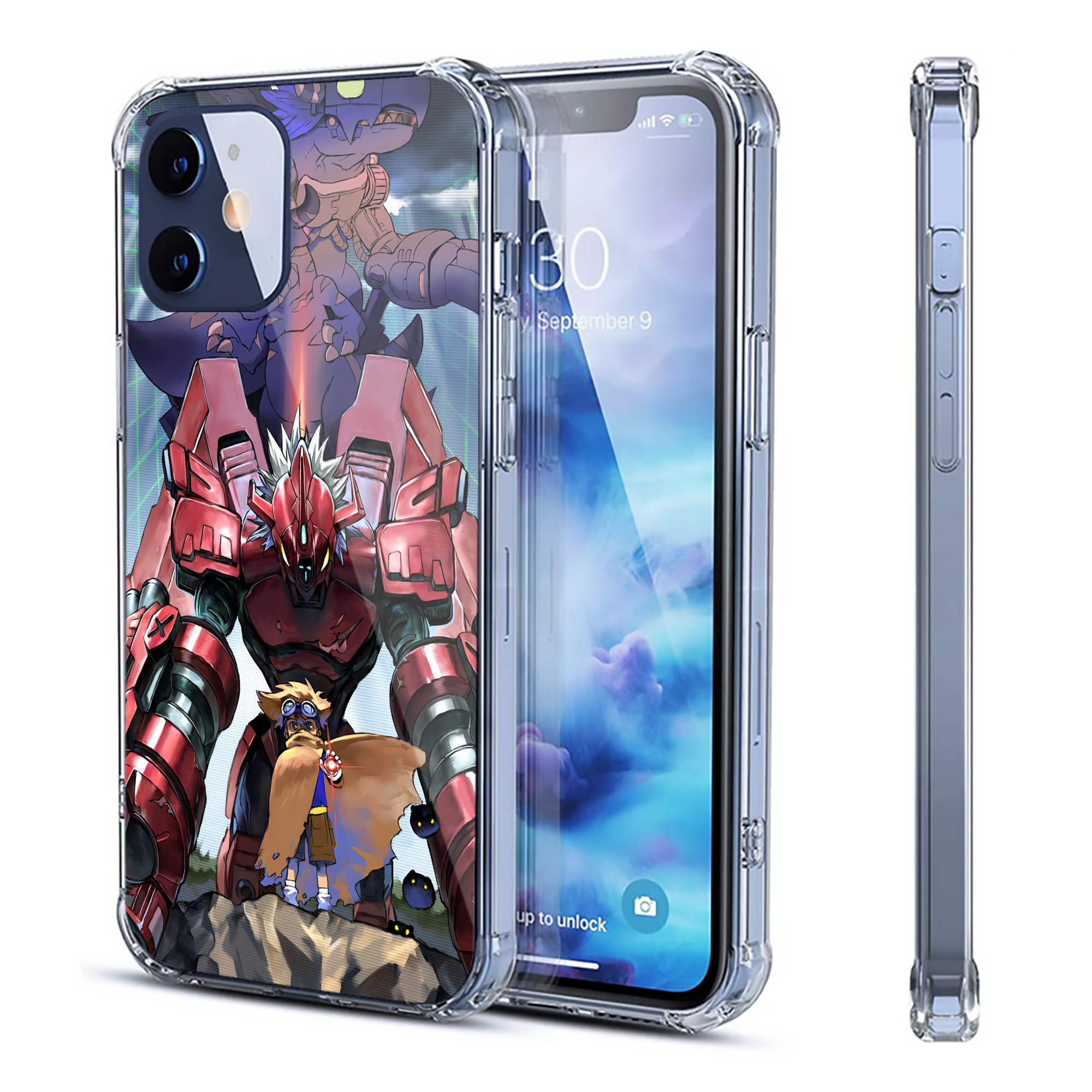 （画像用） Digimon デジタルモンスター/デジモン 【iPhone 12シリーズ対応】透明スマホケース（クリアソフトケース）